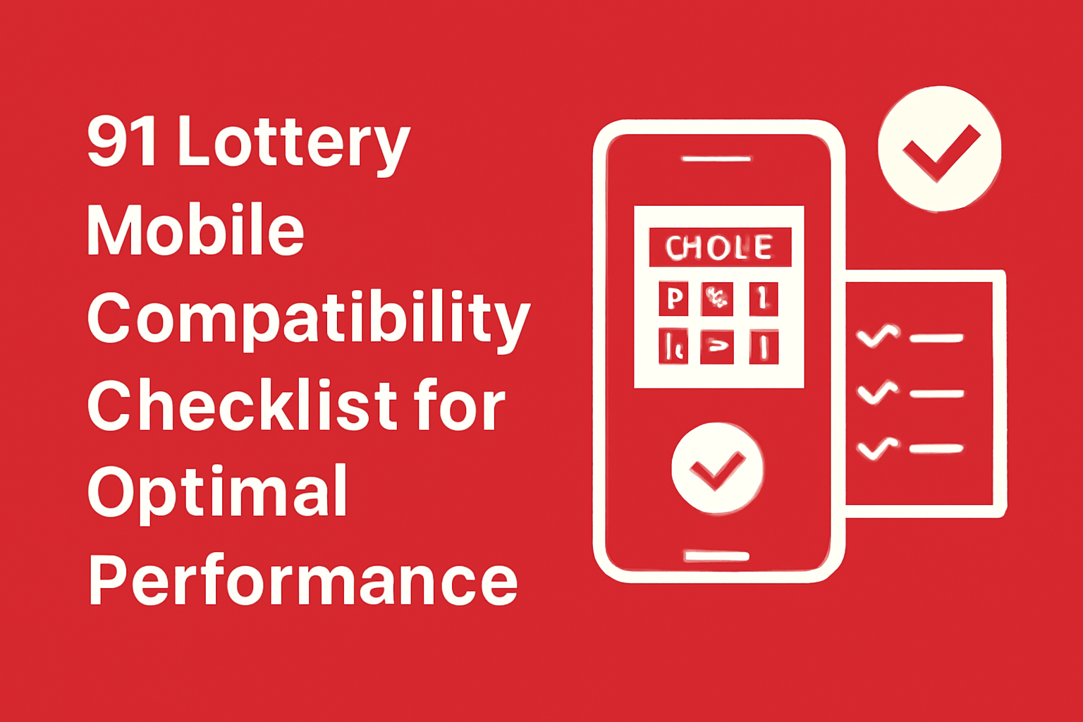 Informational scene depicting the compatibility of 91 Lottery with various devices.