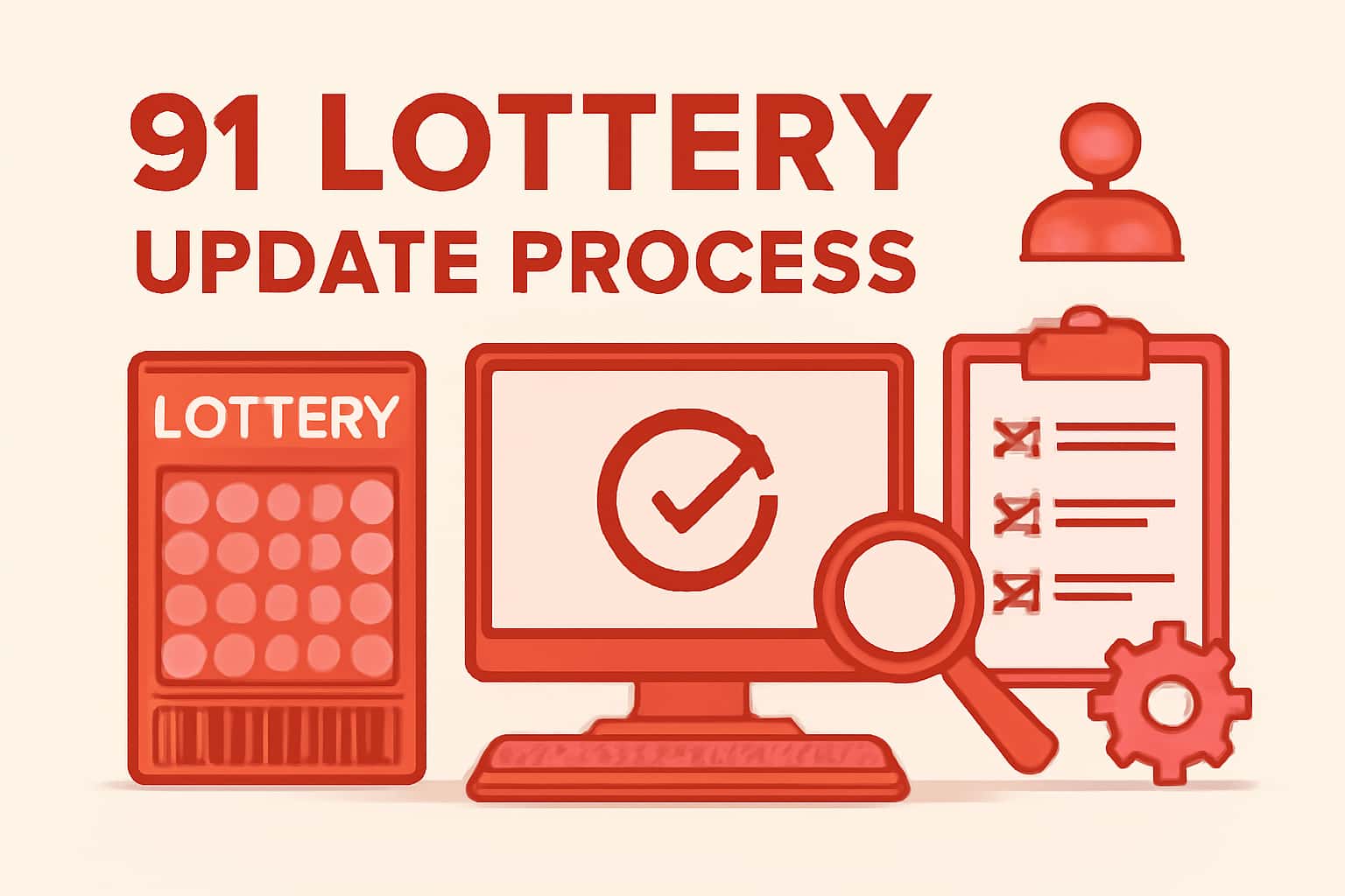 Informational depiction of the 91 Lottery Update Process, focusing on essential steps and tips.
