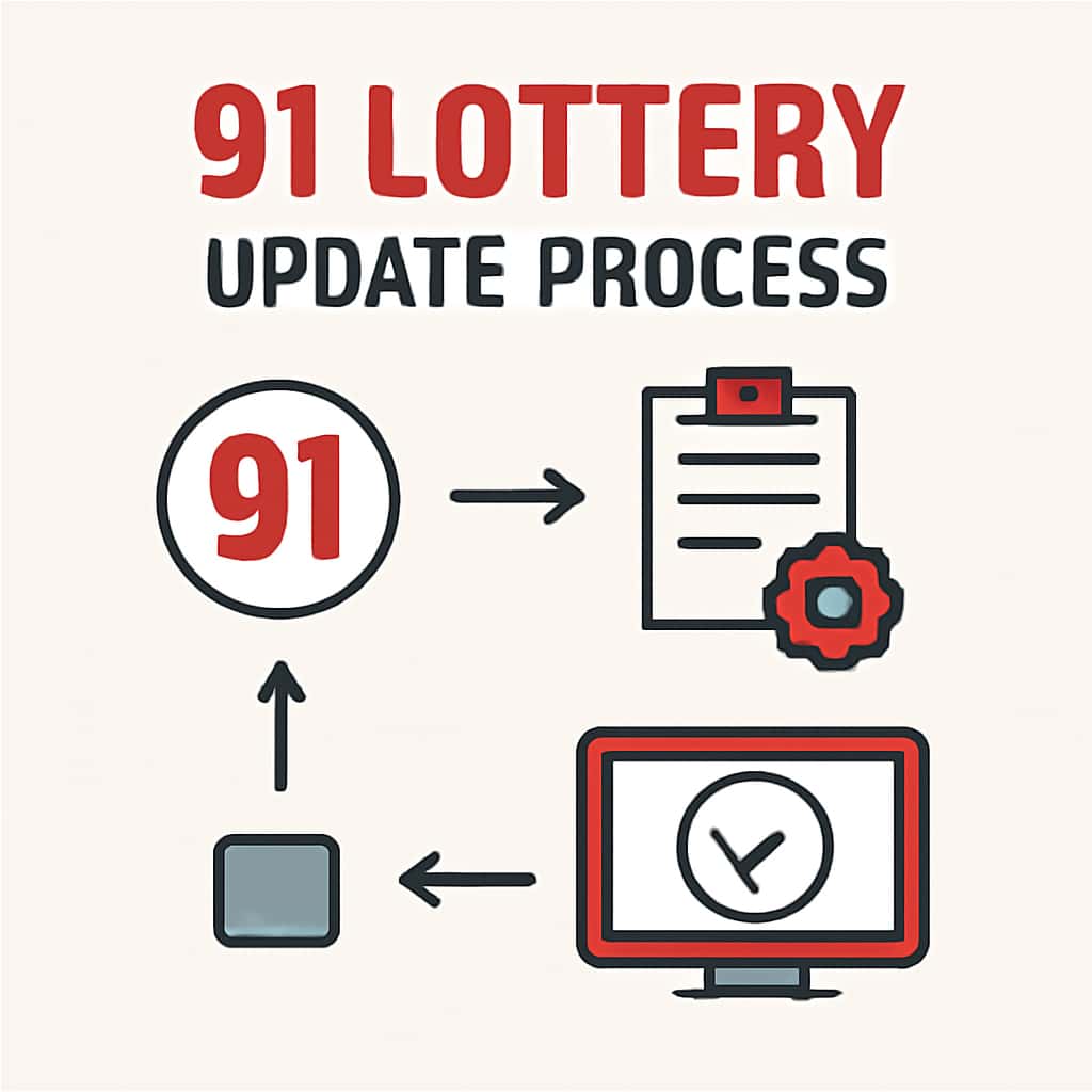 Illustration outlining the steps in the 91 Lottery Update Process.