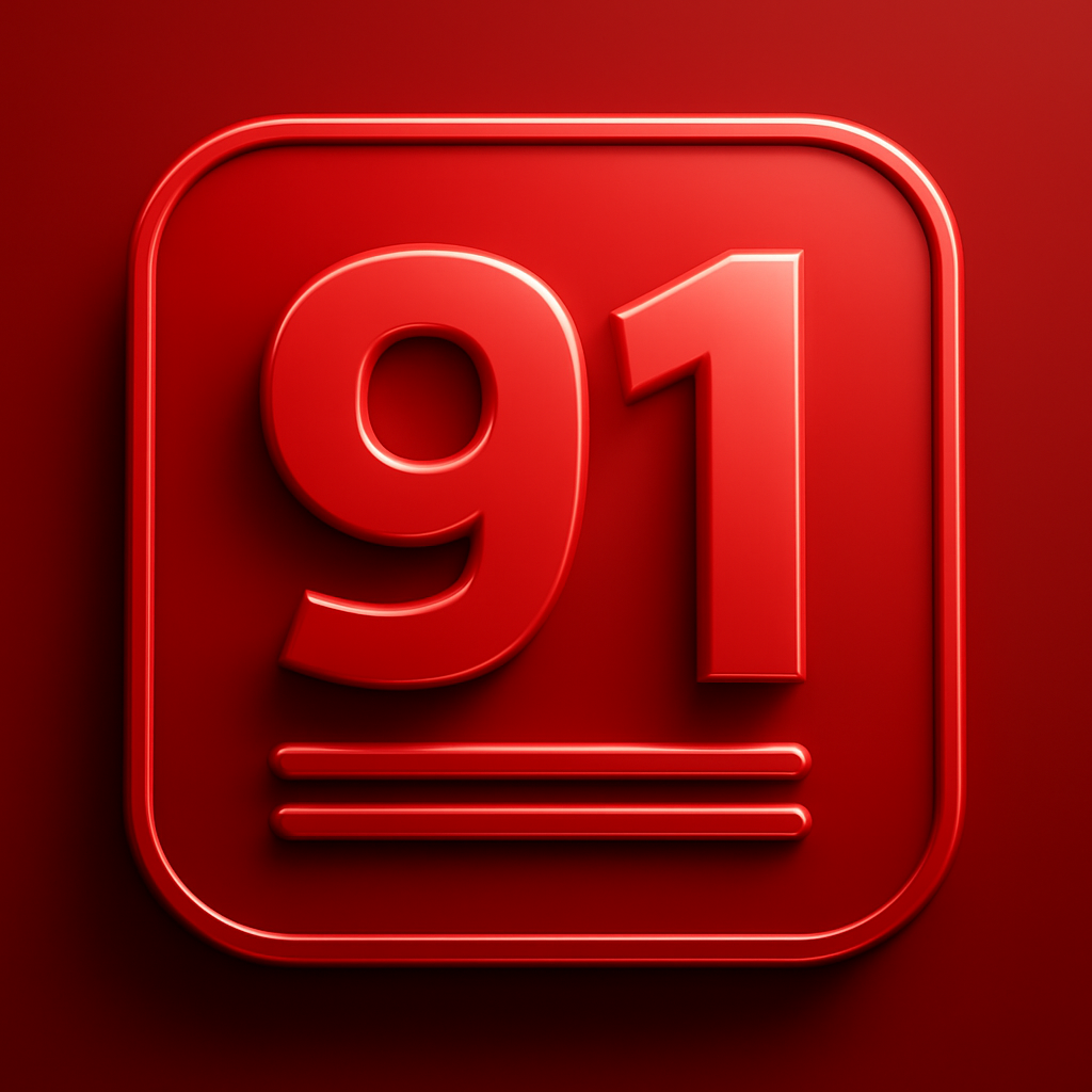 A professional badge indicating the safety of 91 Lottery app on Android.