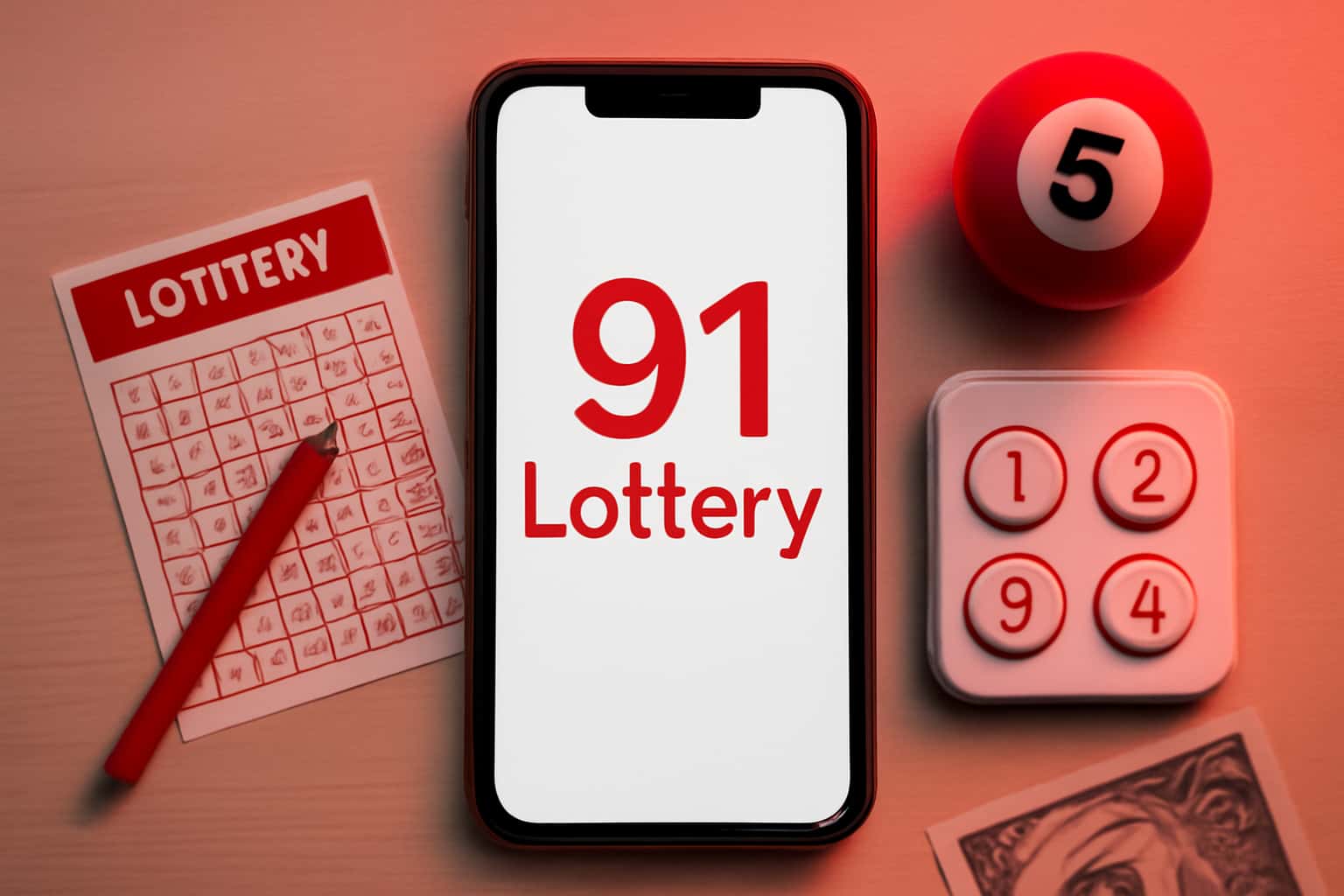 Informational graphic showcasing the best device for 91 Lottery use.