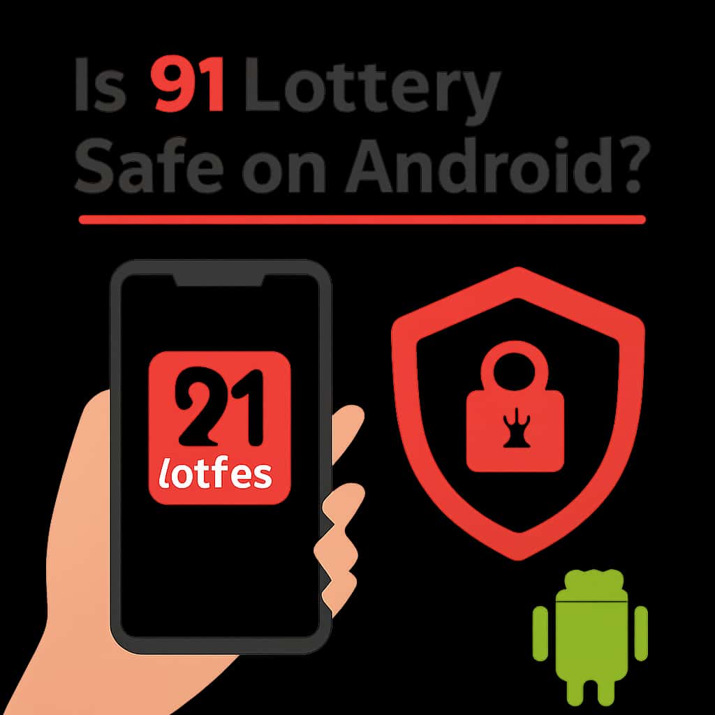An informative diagram illustrating the safety measures for the 91 Lottery app.