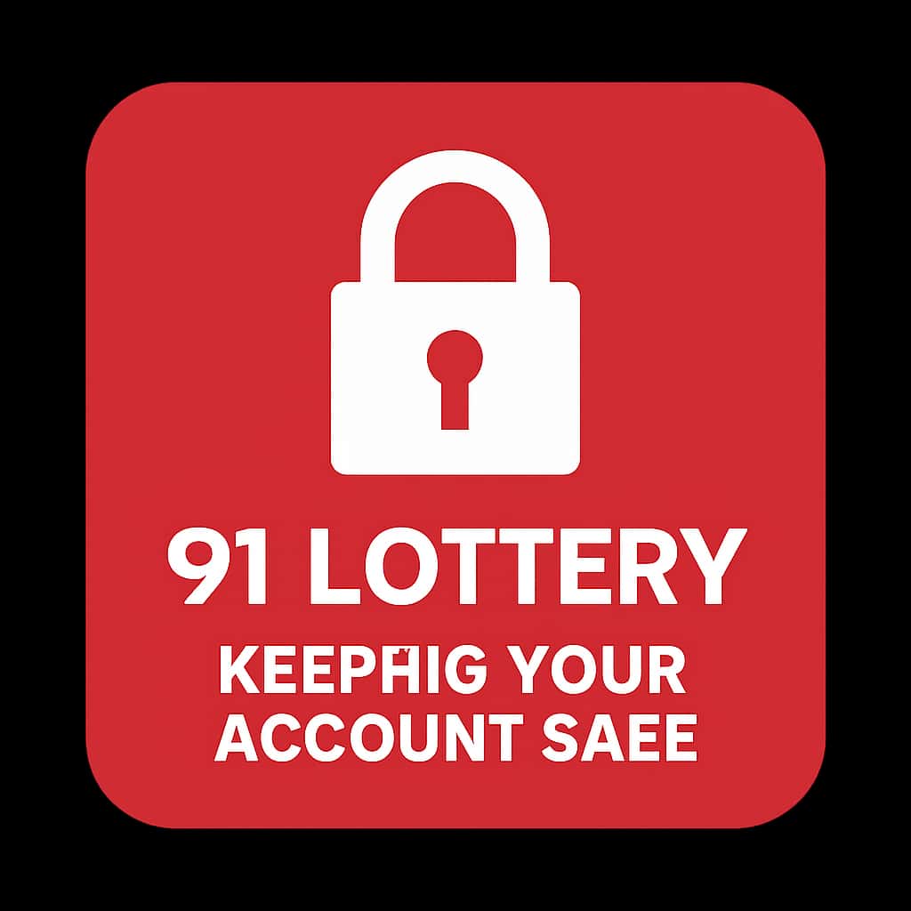 A badge illustrating the security aspects of a 91 Lottery account.