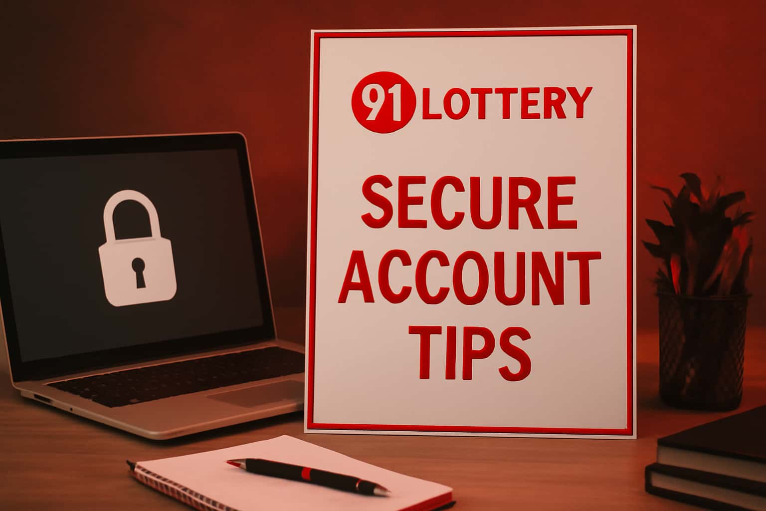 Informational image about securing your 91 Lottery account.