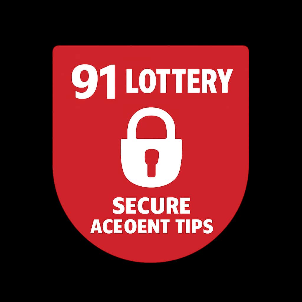 A badge representing Secure 91 Lottery Account Tips.